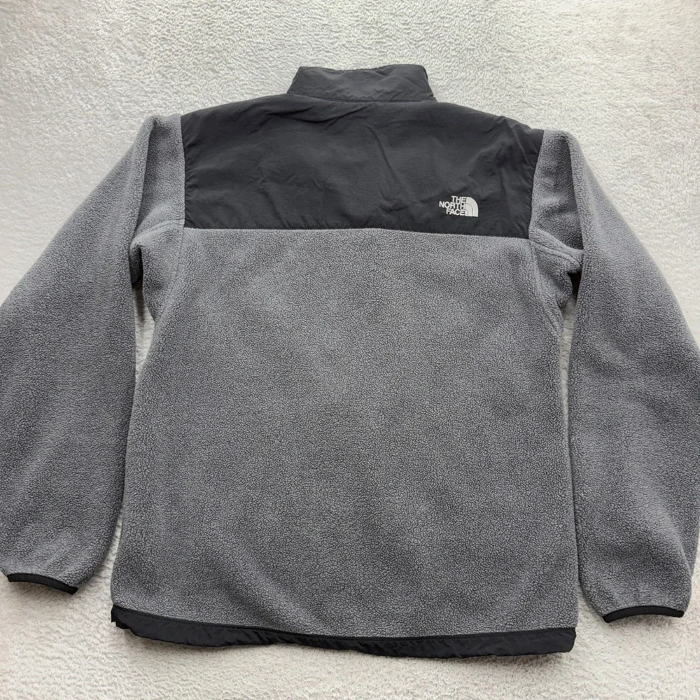 The North Face Denali Polartec Fleece Jacket Mens Medium Grey Black Colorblock